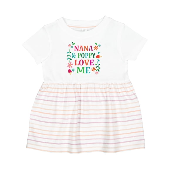 Inktastic Nana and Poppy Love Me Girls Baby Dress