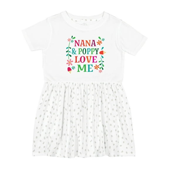 Inktastic Nana and Poppy Love Me Girls Toddler Dress