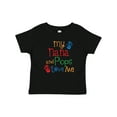 thumbnail image 1 of Inktastic Nana and Pops Love Me Grandson Granddaughter Boys or Girls Baby T-Shirt, 1 of 5