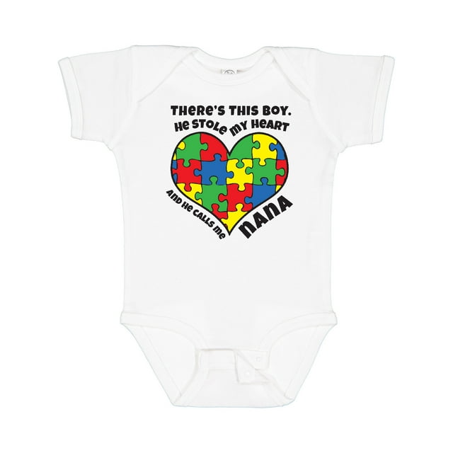 Inktastic Nana of Autistic Grandson Gift Baby Girl Bodysuit