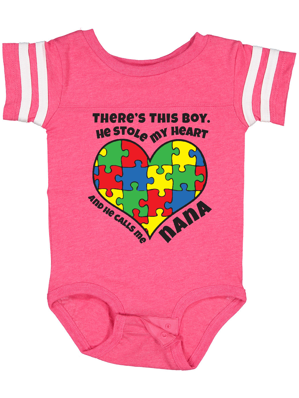 Inktastic Nana of Autistic Grandson Girls Baby Bodysuit