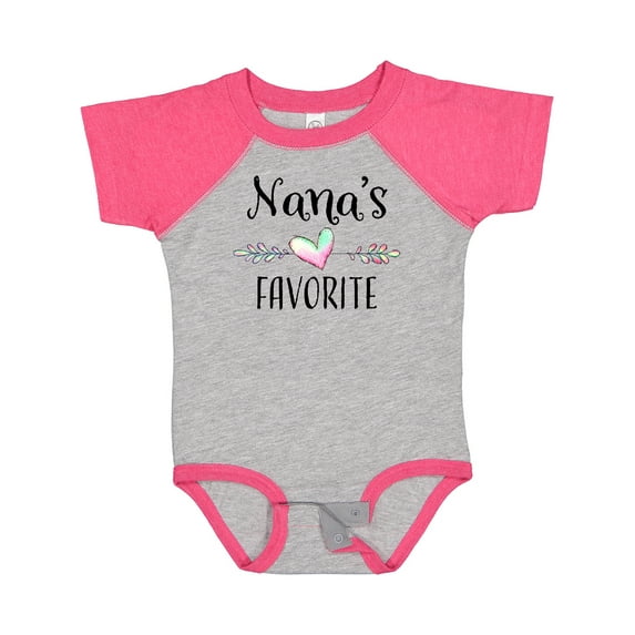 Inktastic Nana's Favorite- Heart Grandchild Boys or Girls Baby Bodysuit