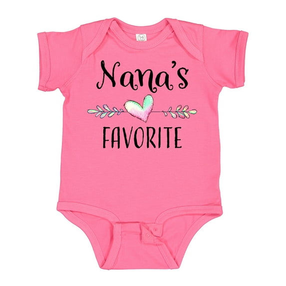 Inktastic Nana's Favorite- Heart Grandchild Boys or Girls Baby Bodysuit