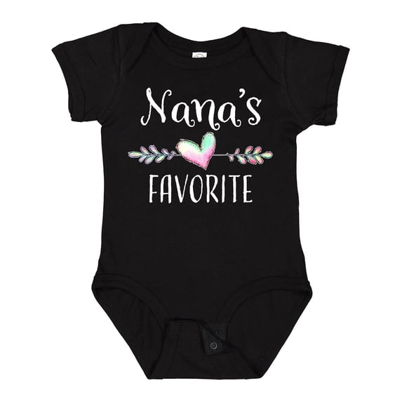 Inktastic Nana's Favorite- Heart Grandchild Boys or Girls Baby Bodysuit