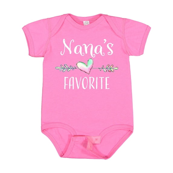 Inktastic Nana's Favorite- Heart Grandchild Boys or Girls Baby Bodysuit