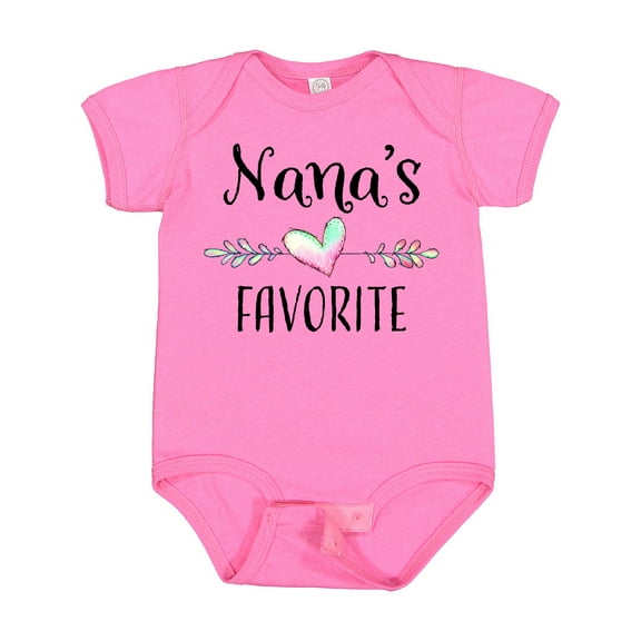 Inktastic Nana's Favorite- Heart Grandchild Boys or Girls Baby Bodysuit