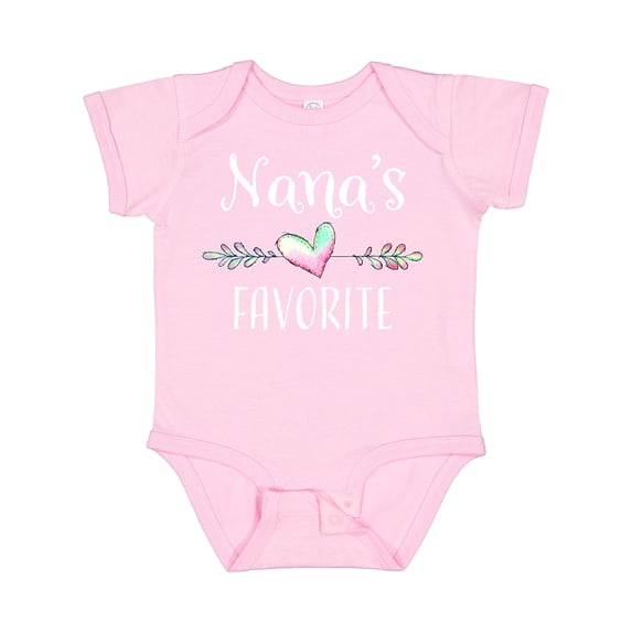 Inktastic Nana's Favorite- Heart Grandchild Boys or Girls Baby Bodysuit