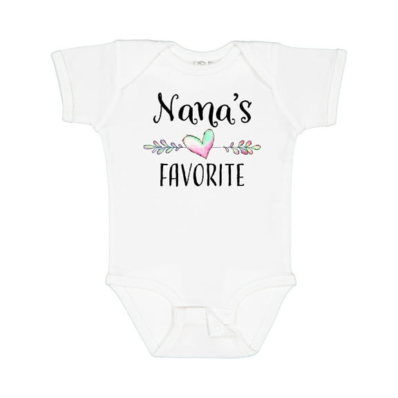 Inktastic Nana's Favorite- Heart Grandchild Boys or Girls Baby Bodysuit