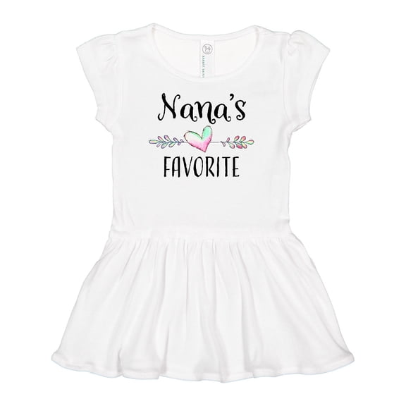 Inktastic Nana's Favorite- Heart Grandchild Girls Baby Dress