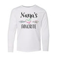 thumbnail image 1 of Inktastic Nana's Favorite- Heart Grandchild Long Sleeve Youth T-Shirt, 1 of 5