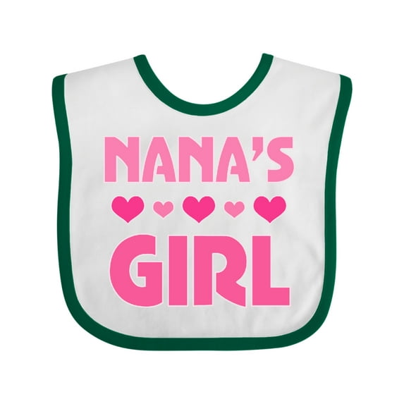 Inktastic Nana's Girl Grandchild Girls Baby Bib