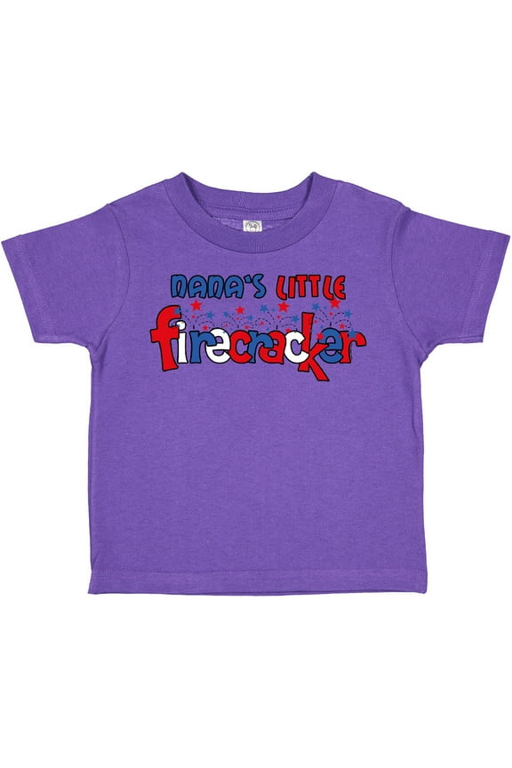 Nana's Little Firecracker Boys or Girls Toddler T-Shirt