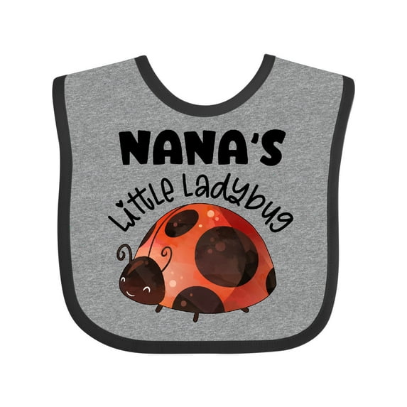Inktastic Nana's Little Ladybug Boys or Girls Baby Bib