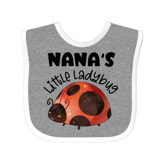 Inktastic Nana's Little Ladybug Boys or Girls Baby Bib