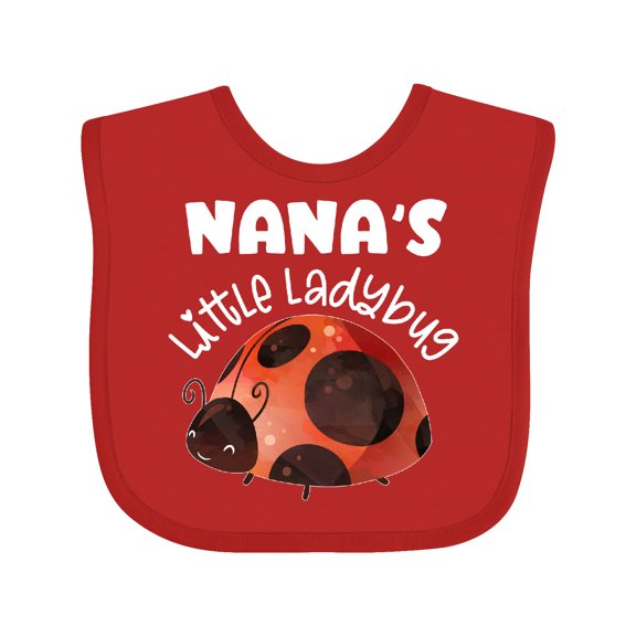 Inktastic Nana's Little Ladybug Boys or Girls Baby Bib