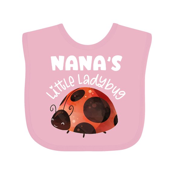 Inktastic Nana's Little Ladybug Boys or Girls Baby Bib