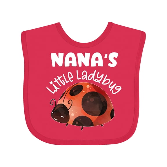 Inktastic Nana's Little Ladybug Boys or Girls Baby Bib