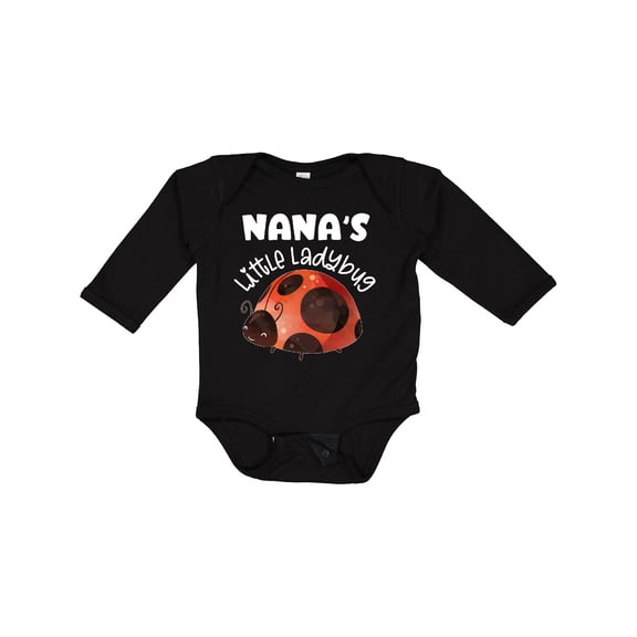 Inktastic Nana's Little Ladybug Boys or Girls Long Sleeve Baby Bodysuit
