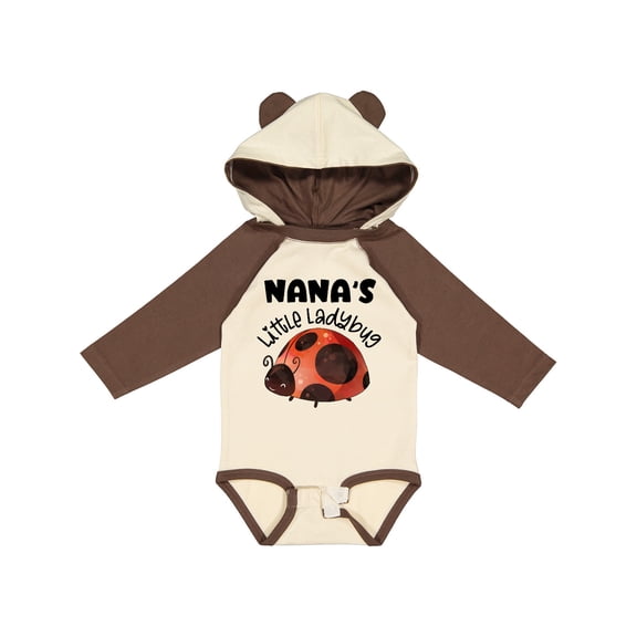 Inktastic Nana's Little Ladybug Boys or Girls Long Sleeve Baby Bodysuit