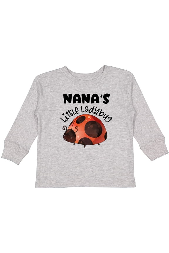 Nana's Little Ladybug Boys or Girls Long Sleeve Toddler T-Shirt