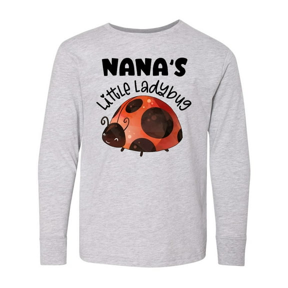 Inktastic Nana's Little Ladybug Long Sleeve Youth T-Shirt
