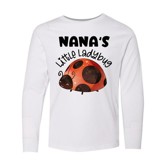 Inktastic Nana's Little Ladybug Long Sleeve Youth T-Shirt