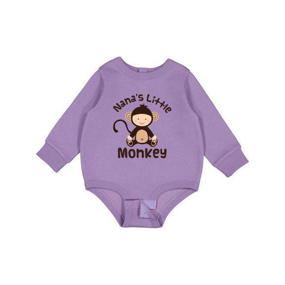 Inktastic Nana's Little Monkey Baby Fleece Bodysuit
