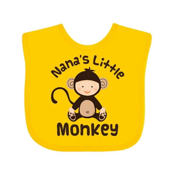 Inktastic Nana's Little Monkey Boys or Girls Baby Bib