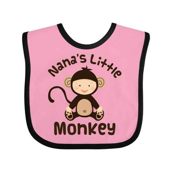 Inktastic Nana's Little Monkey Boys or Girls Baby Bib
