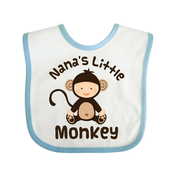 Inktastic Nana's Little Monkey Boys or Girls Baby Bib