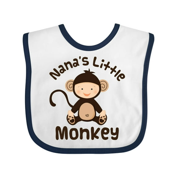 Inktastic Nana's Little Monkey Boys or Girls Baby Bib