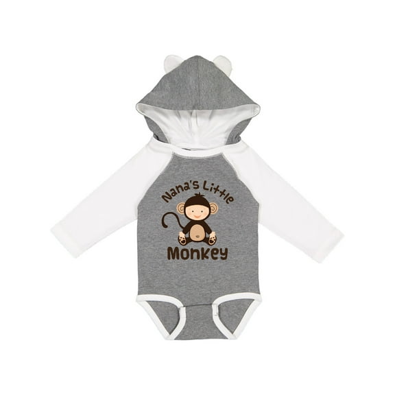 Inktastic Nana's Little Monkey Boys or Girls Long Sleeve Baby Bodysuit