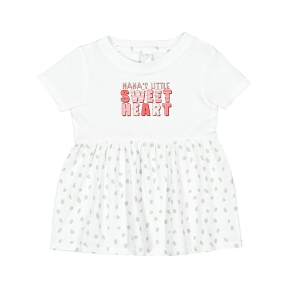 Inktastic Nana's Little Sweet Heart Girls Baby Dress