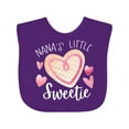 thumbnail image 1 of Inktastic Nana's Little Sweetie with Pink Heart Cookie Boys or Girls Baby Bib, 1 of 4