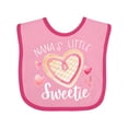 thumbnail image 1 of Inktastic Nana's Little Sweetie with Pink Heart Cookie Boys or Girls Baby Bib, 1 of 4