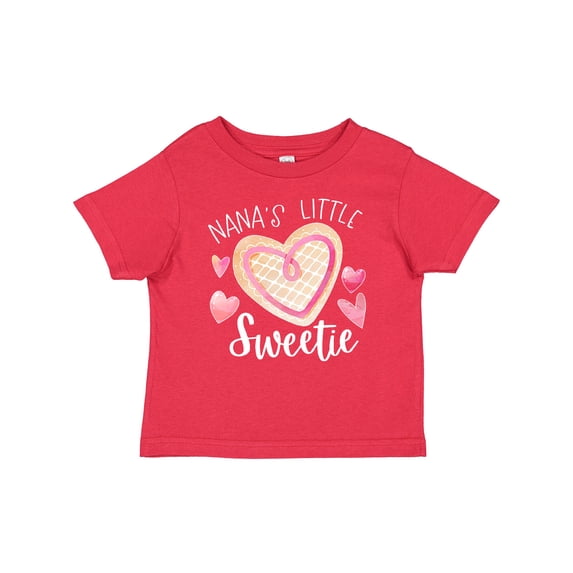 Inktastic Nana's Little Sweetie with Pink Heart Cookie Boys or Girls Baby T-Shirt