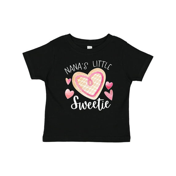 Inktastic Nana's Little Sweetie with Pink Heart Cookie Boys or Girls Baby T-Shirt