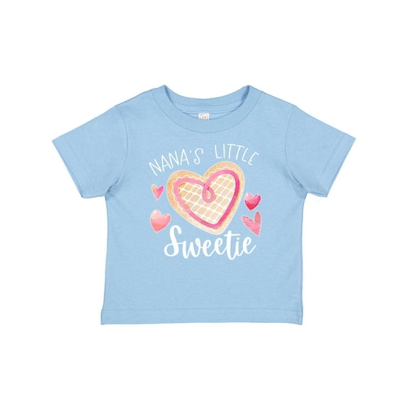 Inktastic Nana's Little Sweetie with Pink Heart Cookie Boys or Girls Baby T-Shirt