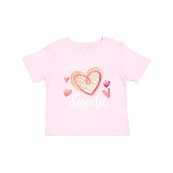 Inktastic Nana's Little Sweetie with Pink Heart Cookie Boys or Girls Baby T-Shirt