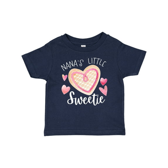 Inktastic Nana's Little Sweetie with Pink Heart Cookie Boys or Girls Baby T-Shirt