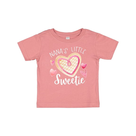 Inktastic Nana's Little Sweetie with Pink Heart Cookie Boys or Girls Baby T-Shirt