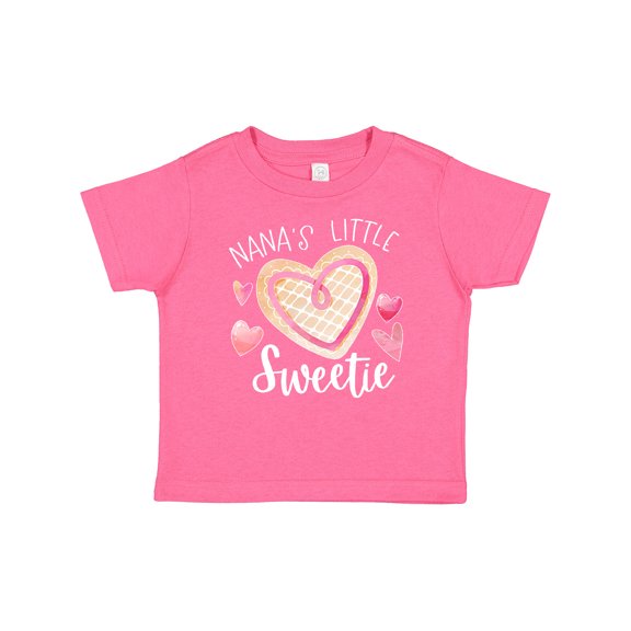Inktastic Nana's Little Sweetie with Pink Heart Cookie Boys or Girls Baby T-Shirt