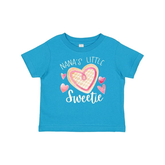 Inktastic Nana's Little Sweetie with Pink Heart Cookie Boys or Girls Baby T-Shirt