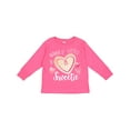 thumbnail image 1 of Inktastic Nana's Little Sweetie with Pink Heart Cookie Boys or Girls Long Sleeve Toddler T-Shirt, 1 of 5