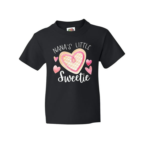Inktastic Nana's Little Sweetie with Pink Heart Cookie Youth T-Shirt