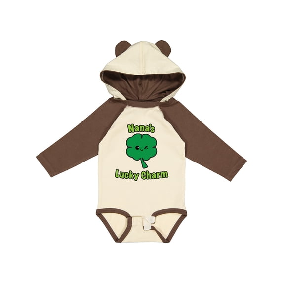 Inktastic Nana's Lucky Charm Boys or Girls Long Sleeve Baby Bodysuit