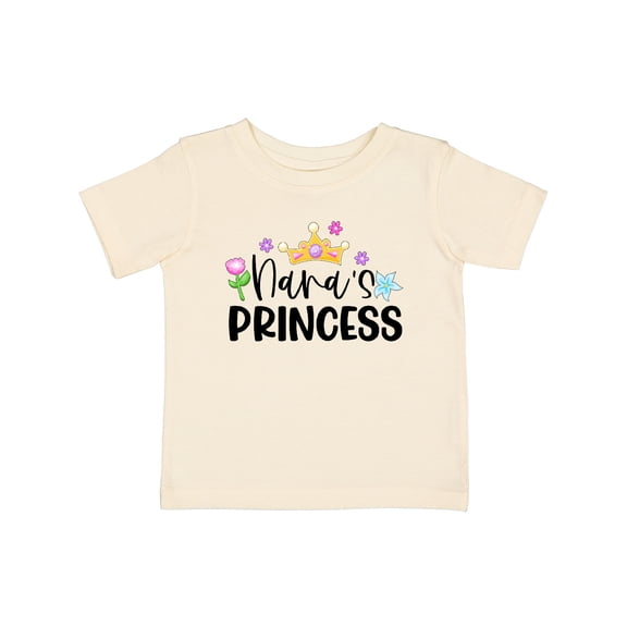 Inktastic Nana's Princess Crown and Flowers Girls Baby T-Shirt