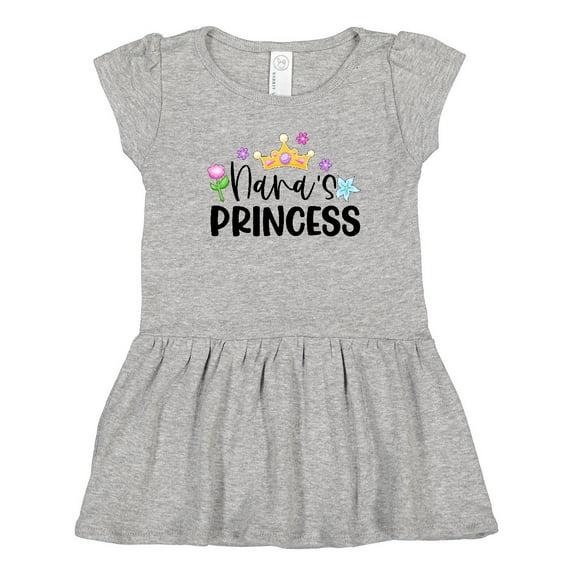 Inktastic Nana's Princess Crown and Flowers Girls Toddler Dress
