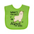 thumbnail image 1 of Inktastic Nana's You Say Alpaca My Bags Boys or Girls Baby Bib, 1 of 4