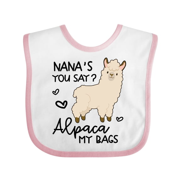 Inktastic Nana's You Say Alpaca My Bags Boys or Girls Baby Bib